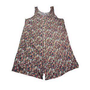 Vintage Caroline Wells II Floral Sleeveless Button Front Shirt Dress 22